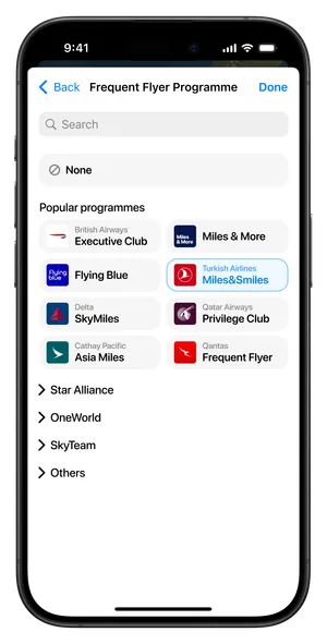 Miles selection for new users