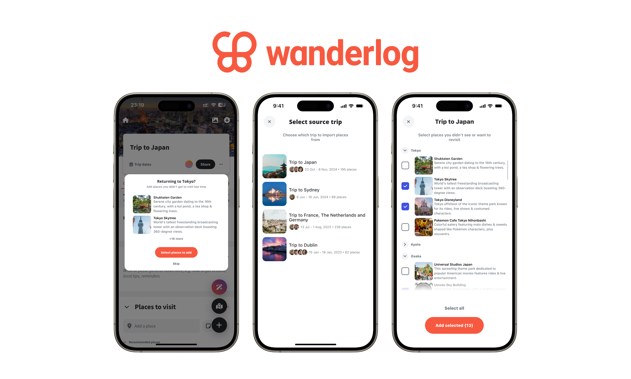 Enhancing Repeat Travel Planning in Wanderlog